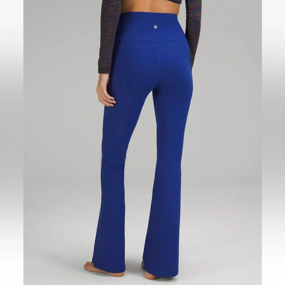E2 Lululemon‎ Groove High Rise Blue Flared Pants - Picture 3 of 12
